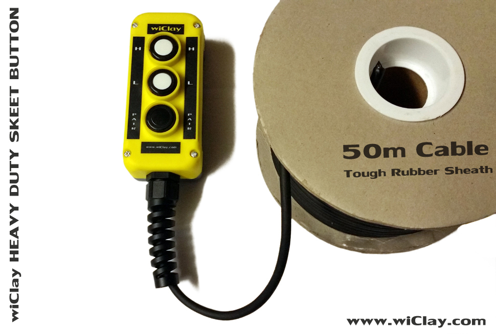 wiClay Heavy Duty Skeet release button with 50m cable.